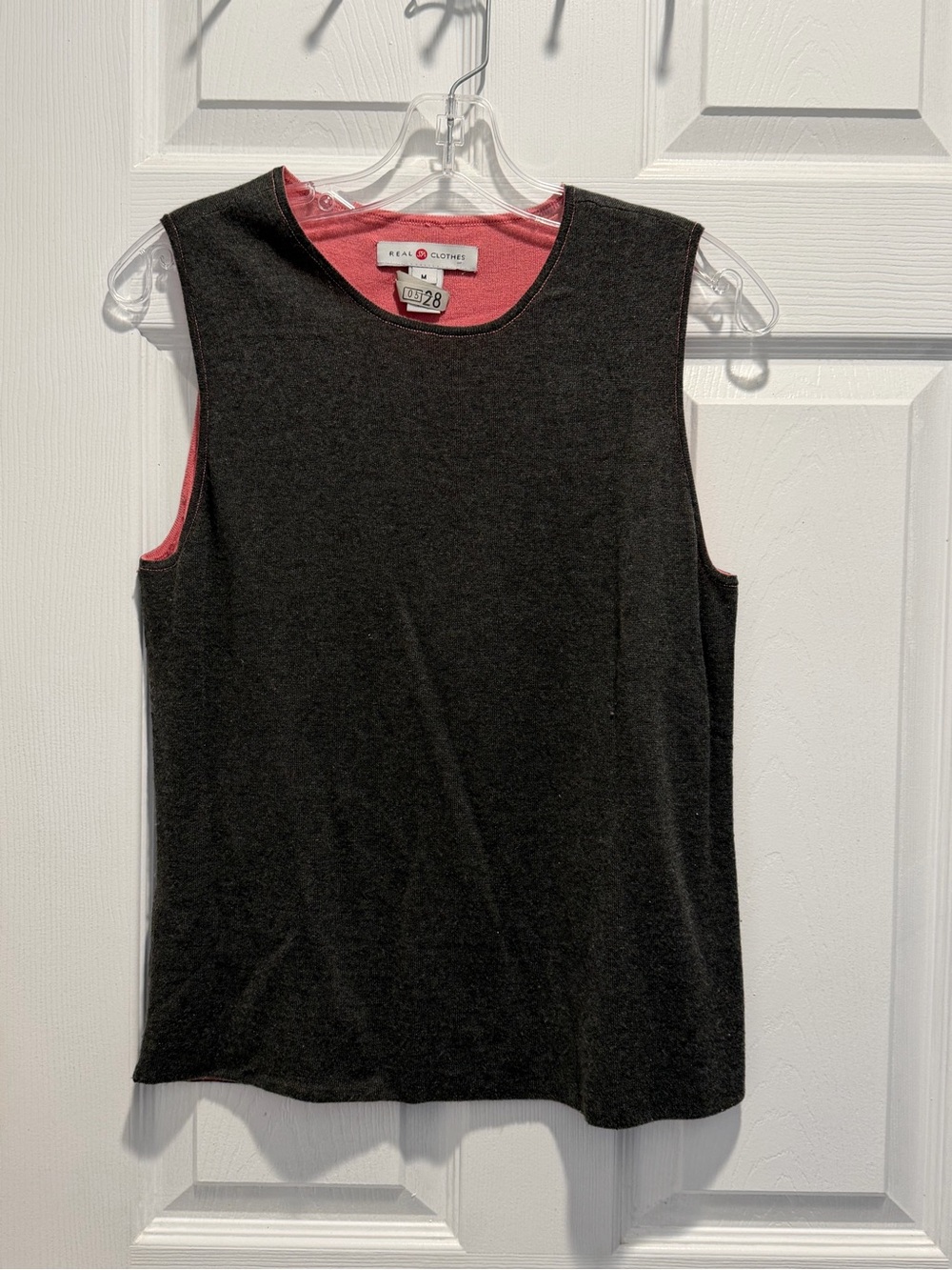 Real Clothes Grey Cashmere Silk Blouse